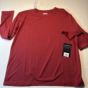 WL Sport Long sleeve size XXL performance gear sweat wicking breathable dark red